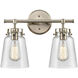 Amberose 2 Light 16 inch Modern Gold Vanity Light Wall Light